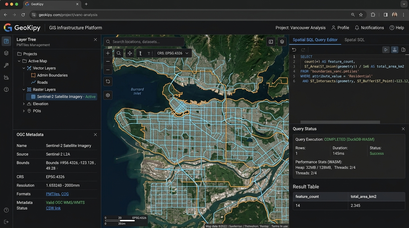 Captura real en producción — GEOKIPY — GEOPORTALES & INFRAESTRUCTURAS GIS